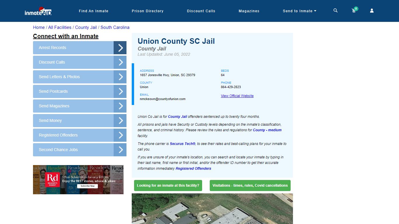 Union County SC Jail - Inmate Locator - Union, SC